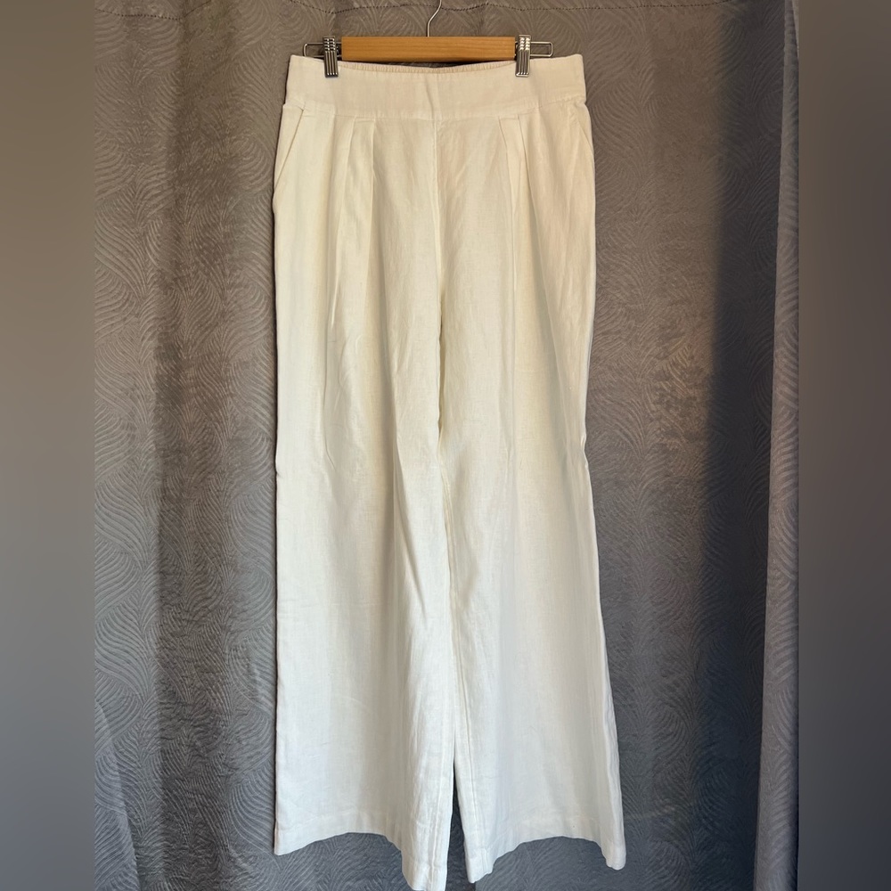 Abercrombie & Fitch Wide Leg Linen Pant